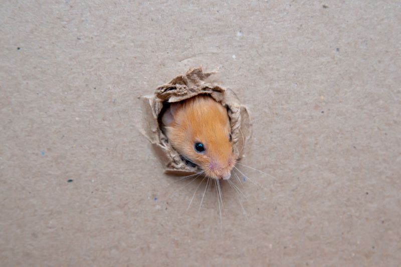 mouse chewed hole in wall